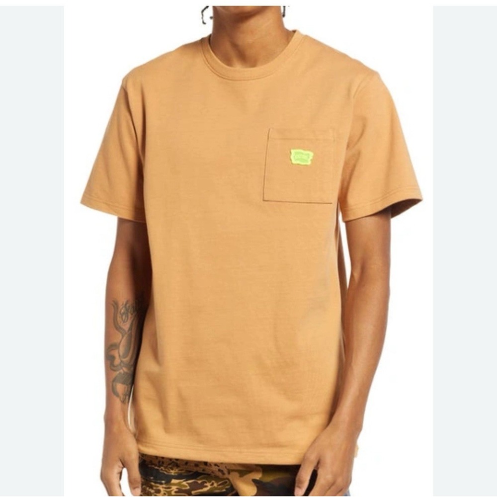 Ice Cream Broly Pocket T-Shirt Neon Logo Toggle Doe Brown Large Urban Streetwear